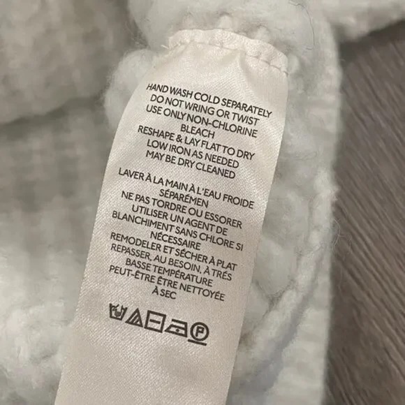 NWOT Free People Cream Grey Cardigan Long Sleeves Size XS Oversize - Picture 8 of 9